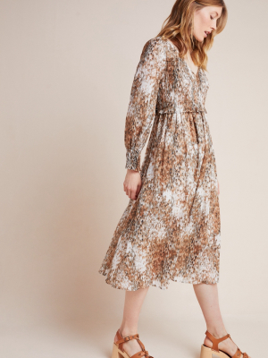 Plume Smocked Midi Dress