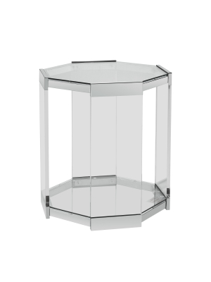 Troy Side Table Acrylic/glass - Powell Company