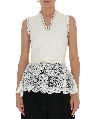 Alexander Mcqueen Sleeveless Peplum Blouse