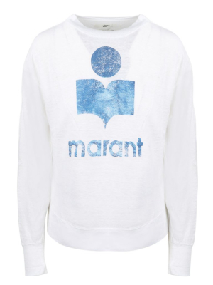 Isabel Marant Étoile Logo Print Round Neck Sweatshirt