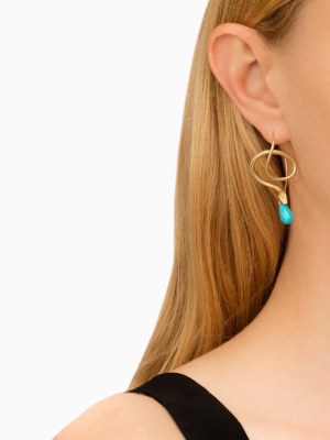Turquoise Serpent Earrings