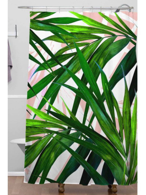 Marta Barragan Camarasa Dream Paradise Leaf Shower Curtain Green - Deny Designs