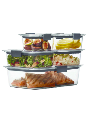 Rubbermaid 10pc Brilliance Leak Proof Food Storage Containers With Airtight Lids