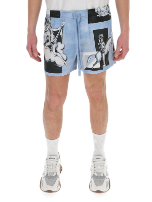 Dolce & Gabbana Graphic Print Drawstring Shorts