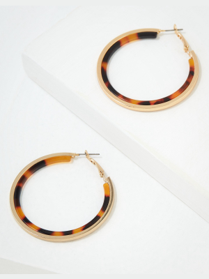 Aeo Gold + Tortoise Hoop Earring