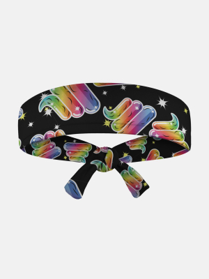 Rainbow Poop Kids Tie Headband