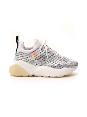 Stella Mccartney Eclypse Iridescent Logo All Over Print Sneakers