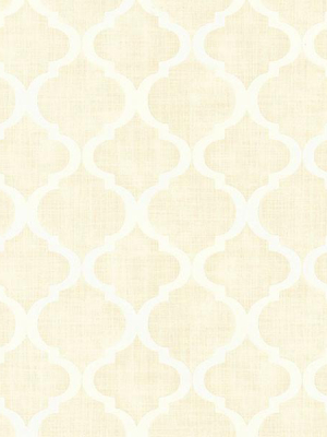 Palace Champagne Quatrefoil Wallpaper From The Alhambra Collection By Brewster Home Fashions