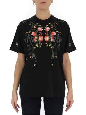 Burberry Rose Print Oversized T-shirt