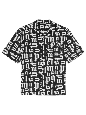 Palm Angels Monogram Print Bowling Shirt