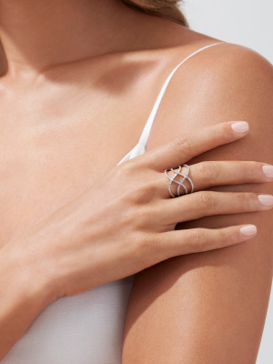 Effy Pave Classica 14k White Gold Diamond Fashion Ring, 0.42 Tcw
