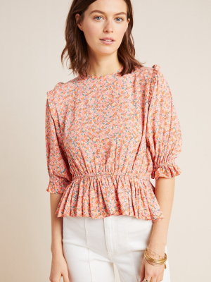 Faithfull Ditsy Peplum Blouse