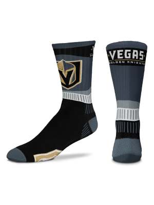 Nhl Vegas Golden Knights Fan Crew Socks - L