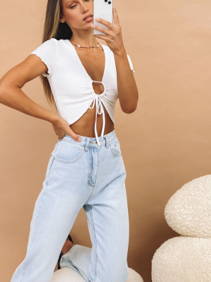 Bella Crop Top White