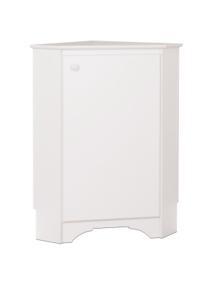 Elite Corner Storage Cabinet - White - Prepac