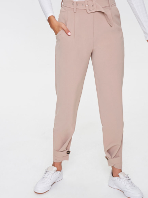 Belted High-rise Pants