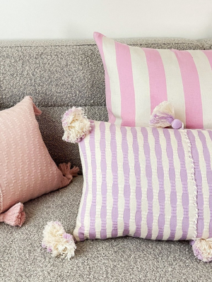 Antigua Pillow - Light Lavender Stripe