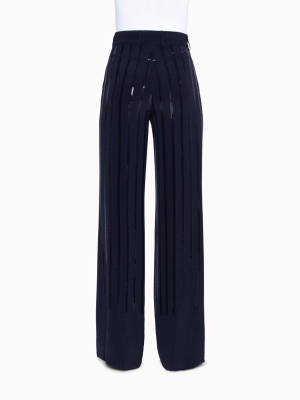 Wide Leg Sequin Striped Pants