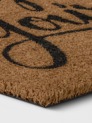 1'6"x2'6" Yay You're Here Coir Doormat Black/beige - Threshold™