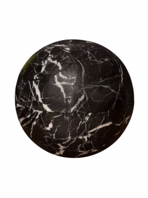 Large Black Marble Sphere Box