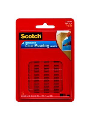 Scotch 35ct Removable Clear Mounting Squares