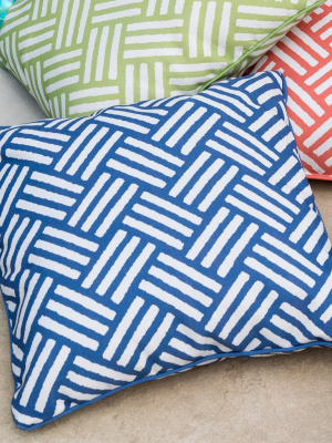 Basketweave Outdoor Pillow