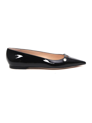 Jimmy Choo Rosalia Pointed-toe Ballerina Flats