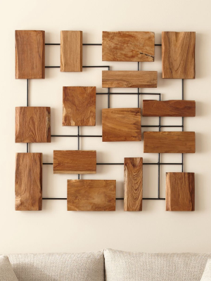 Marcel Teak Wall Art