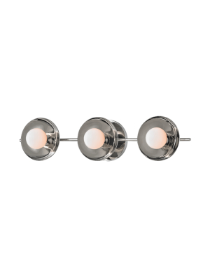 Hudson Valley Lighting Julien 3-bulb Vanity Lamp - Polished Nickel & Opal Matte