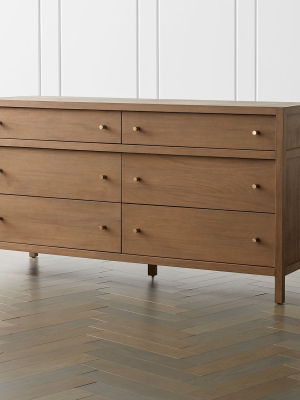 Keane Driftwood 6-drawer Solid Wood Dresser