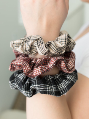 Reyna Plaid Scrunchy Set