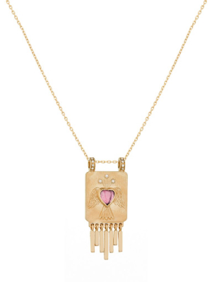 Angel Plate Heart Necklace