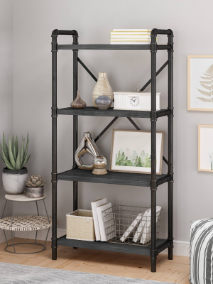 Greenwood Industrial Iron Four Shelf Bookcase - Christopher Knight Home