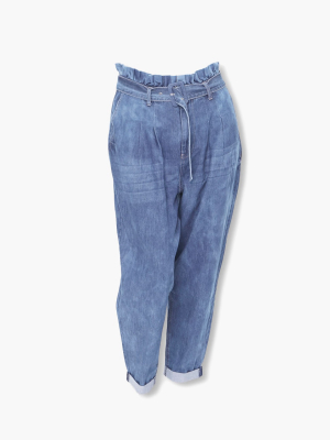 Plus Size Paperbag Mom Jeans