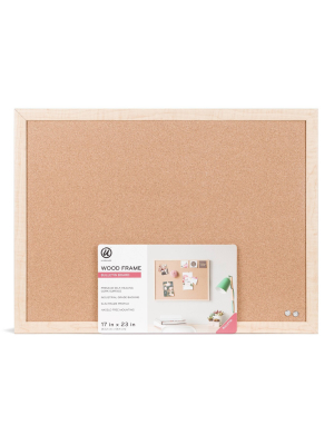 U-brands 23" X 17" Cork Bulletin Board With Wood Frame