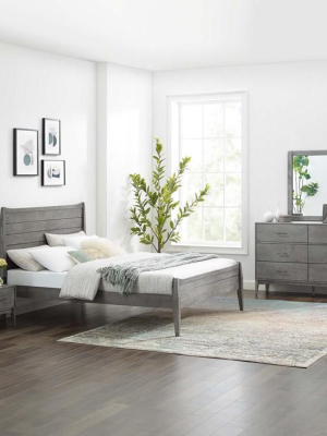 Boston 4 Piece Queen Bedroom Set In Gray