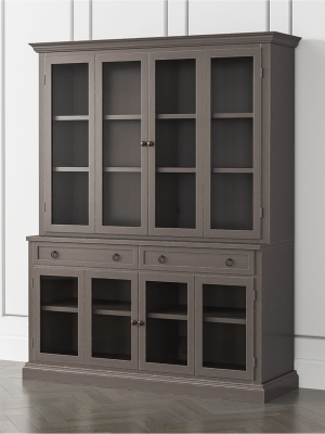 Cameo Grigio 2-piece Entertainment Center With Glass Door