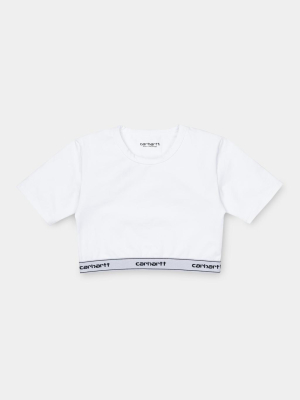 Script Crop Top | White