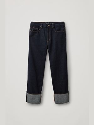 Organic Cotton Straight Turn-up Jeans