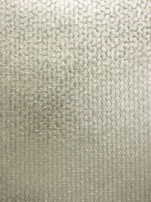 Carbon Honeycomb Geometric Wallpaper In Platinum From The Polished Collection By Brewster Home Fashions