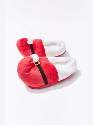 Plush Santa Slippers