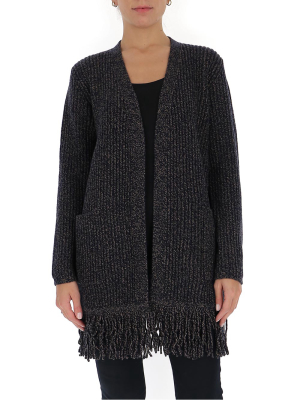 Max Mara Fringed Knit Cardigan