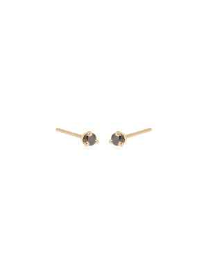 14k Black Diamond Prong Studs