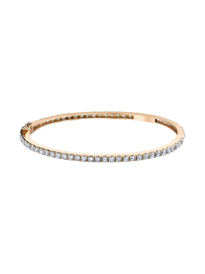 Jumbo Diamond Bangle - Rose Gold