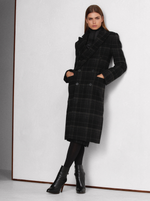 Rosetta Lambswool-cashmere Plaid Coat