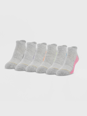 All Pro Women's Cushioned 6pk No Show Tab Athletic Socks - Gray 4-10