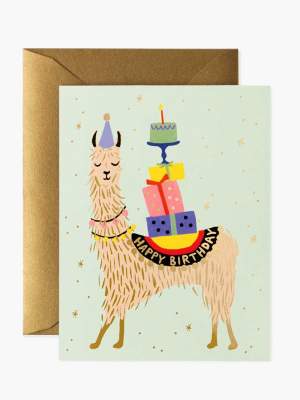 Llama Birthday Card