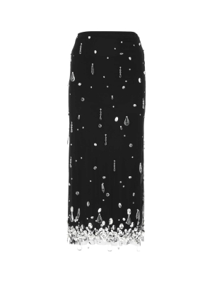 Miu Miu Crystal-embellished Midi Skirt