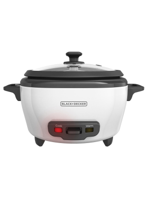 Black+decker 6-cup Cooked/3-cup Uncooked Rice Cooker - White Rc506