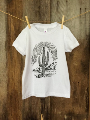 Bandit Kid "cactus" Tee White/blk